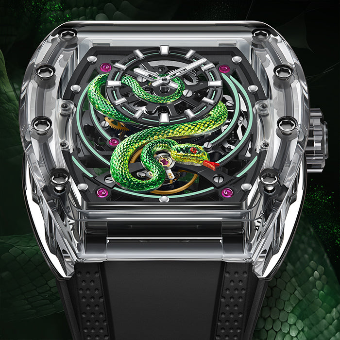 Bonest Gatti BG6004-R2 Black Crystal Series Automatic Watch
