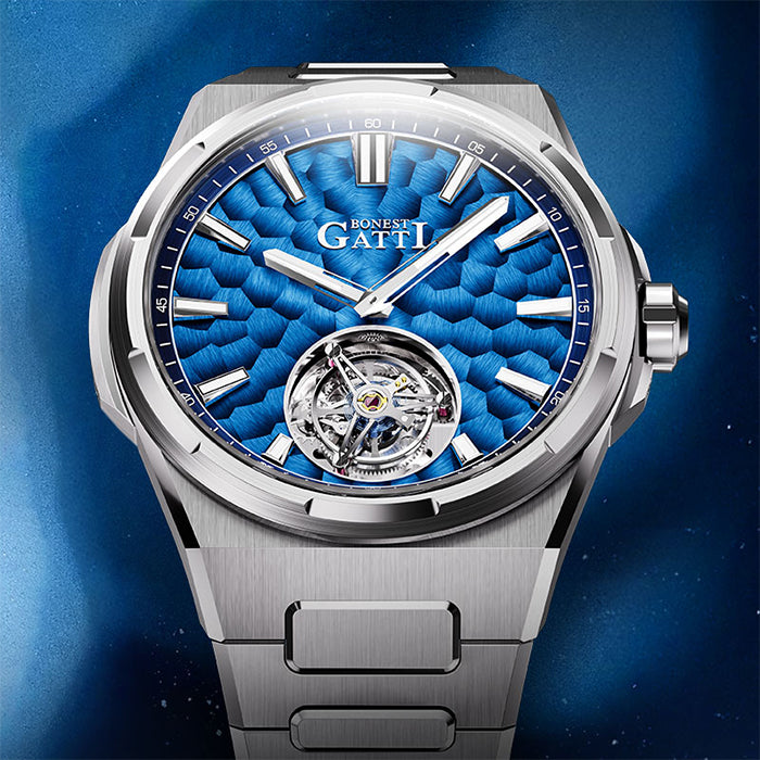 Bonest Gatti BG7005-S2 Blue Tourbillon Series Automatic Watch