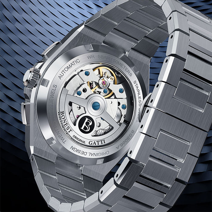 Bonest Gatti BG8006-S1 Black Chronograph Series Automatic Watch