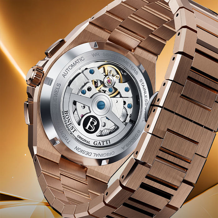 Bonest Gatti BG8006-S3 Rose Gold Chronograph Series Automatic Watch