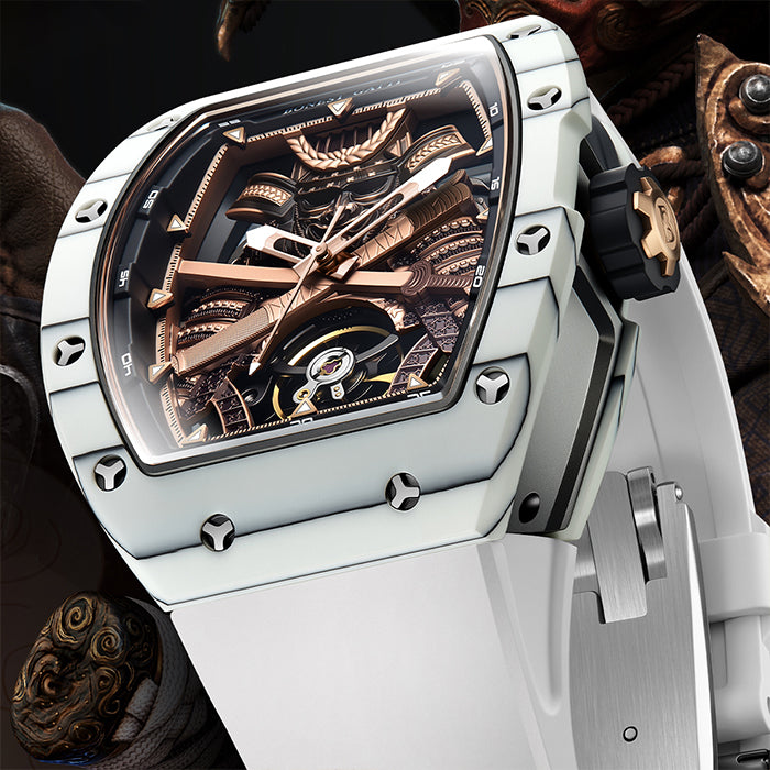 Bonest Gatti BG9008-R1 White Carbon Fiber Series Automatic Watch