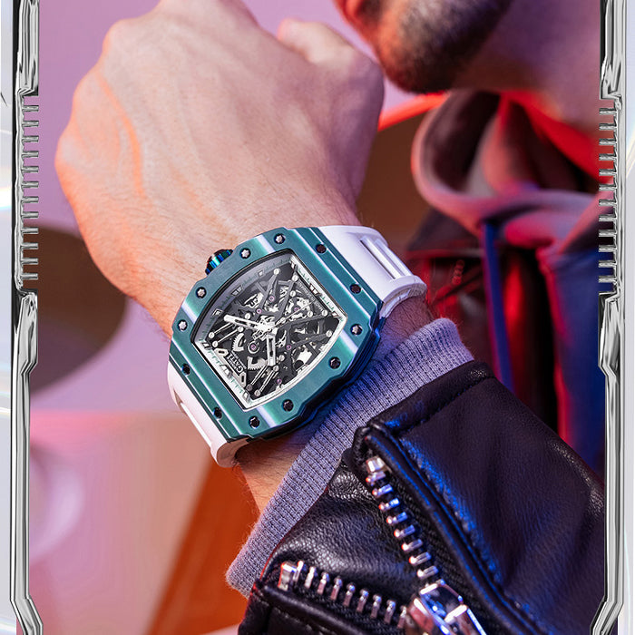 Bonest Gatti BG9906-A2 Green Carbon Fiber Series Automatic Watch