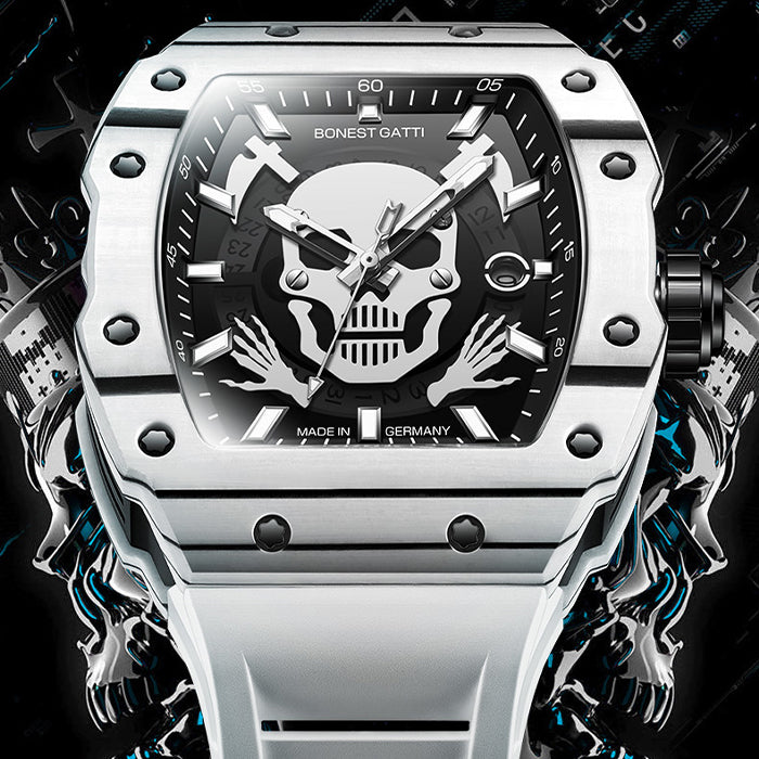 Bonest Gatti BG9909-A1 White Carbon Fiber Series Automatic Watch