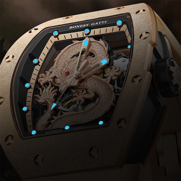 Bonest Gatti BG5003-R2 Rose Gold Dragon Series Automatic Watch
