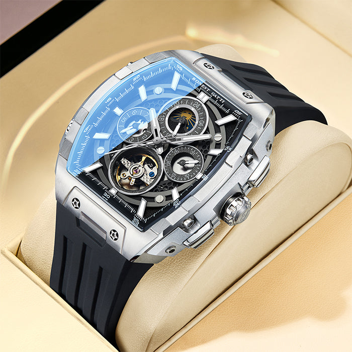 Bonest Gatti BG5005-R1 Silver Chronograph Series Automatic Watch