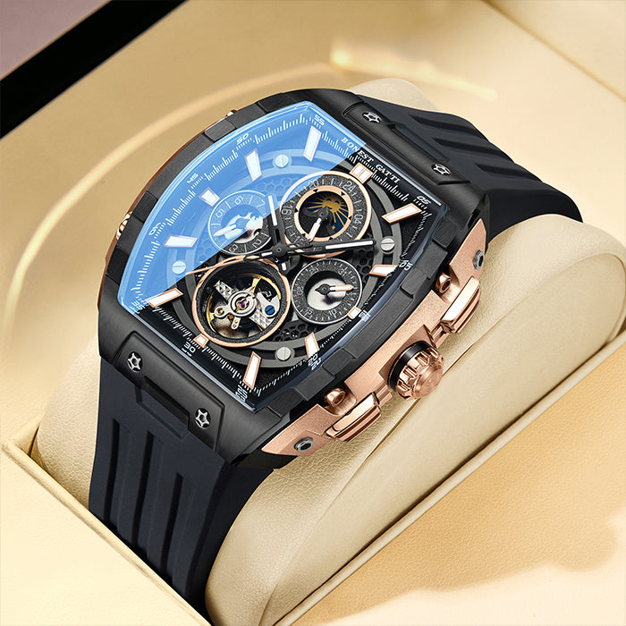 Bonest Gatti BG5005-R3 Black Chronograph Series Automatic Watch