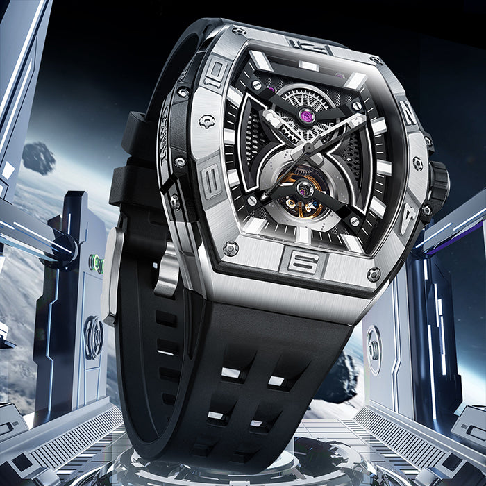 Bonest Gatti BG5701-A2 Silver Cosmos Series Automatic Watch