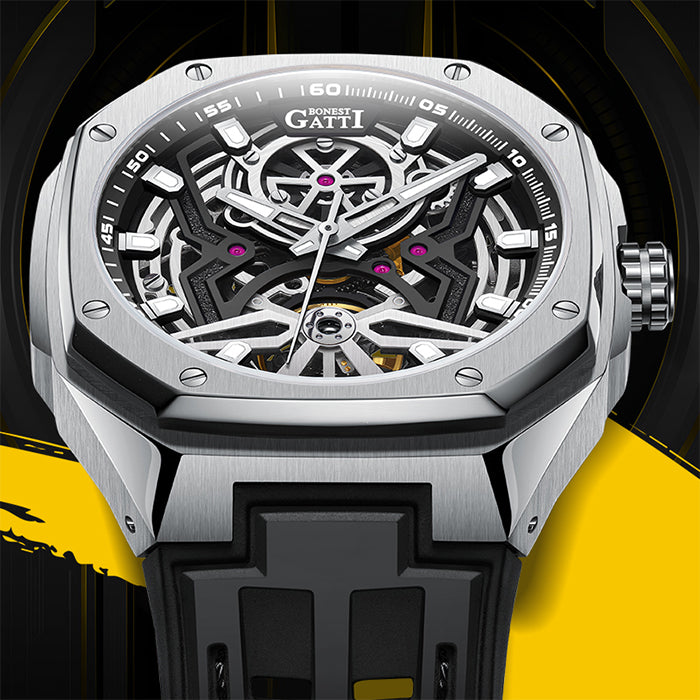 Bonest Gatti BG5802-A1 Silver Cosmos Series Automatic Watch