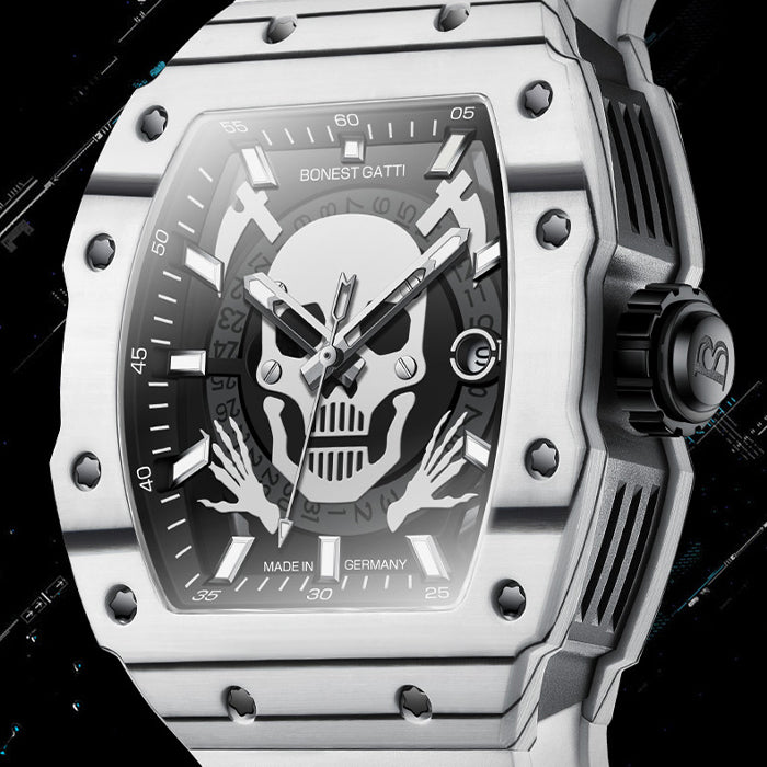 Bonest Gatti BG9909-A1 White Carbon Fiber Series Automatic Watch