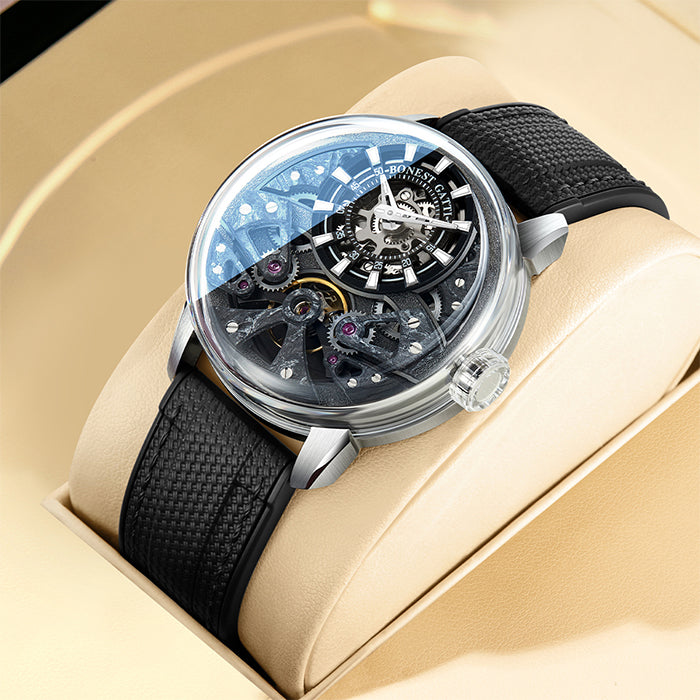 Bonest Gatti BG4002-R2 Black Exoskeleton Series Automatic Watch