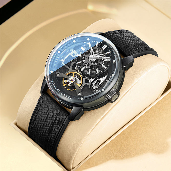 Bonest Gatti BG4003-R1 Black Exoskeleton Series Automatic Watch