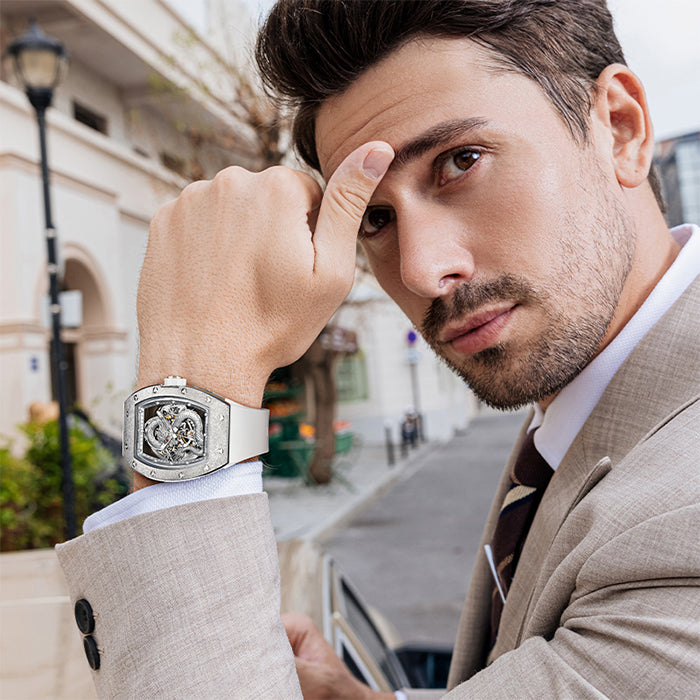 Bonest Gatti BG5003-R1 Silver Dragon Series Automatic Watch