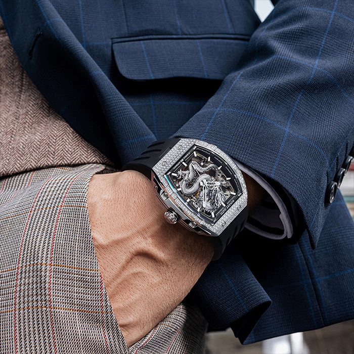Bonest Gatti BG5605-A1 Silver Dragon Series Automatic Watch