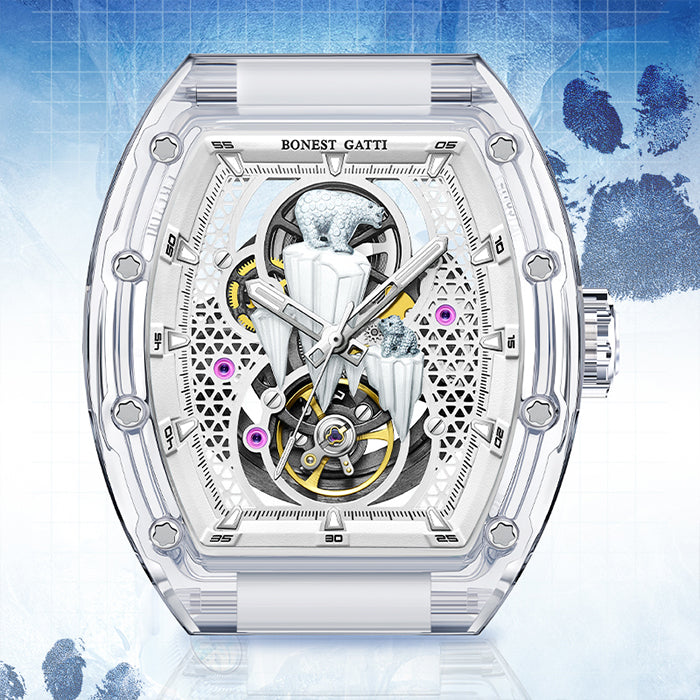 Bonest Gatti BG6002-R1 White Crystal Series Automatic Watch