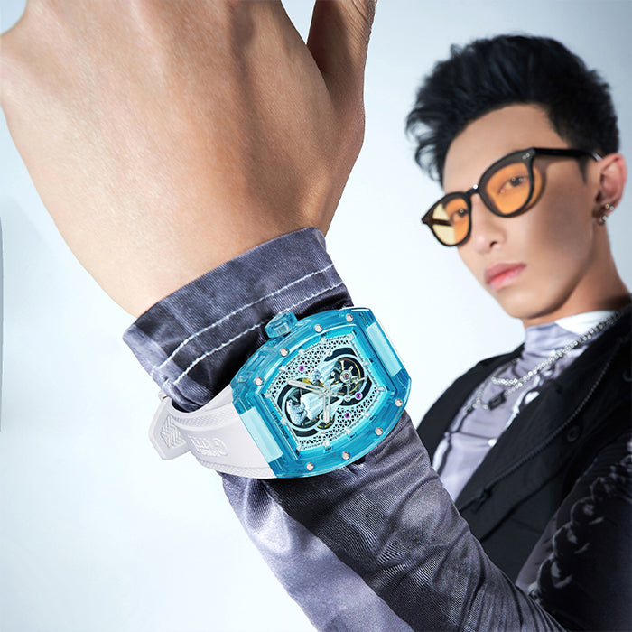Bonest Gatti BG6002-R2 Blue Crystal Series  Automatic Watch