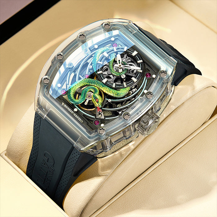 Bonest Gatti BG6004-R2 Black Crystal Series Automatic Watch