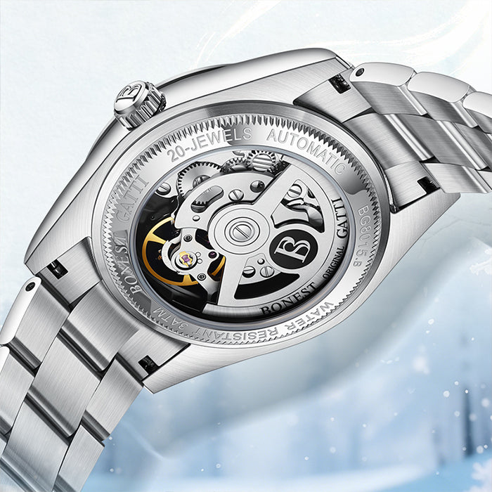 Bonest Gatti BG8015-S1 OP White Classic Series Automatic Watch