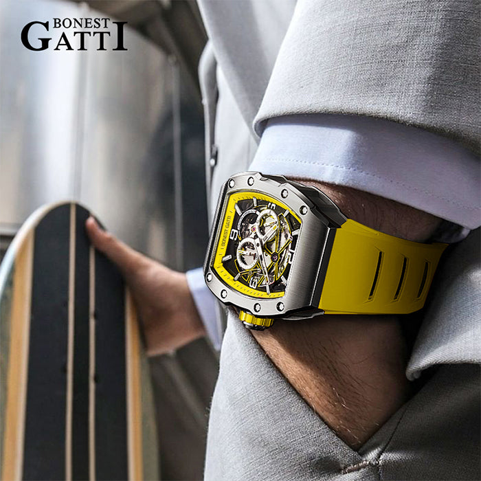 Bonest Gatti BG9903-A3 Yellow Extreme Series Automatic Watch
