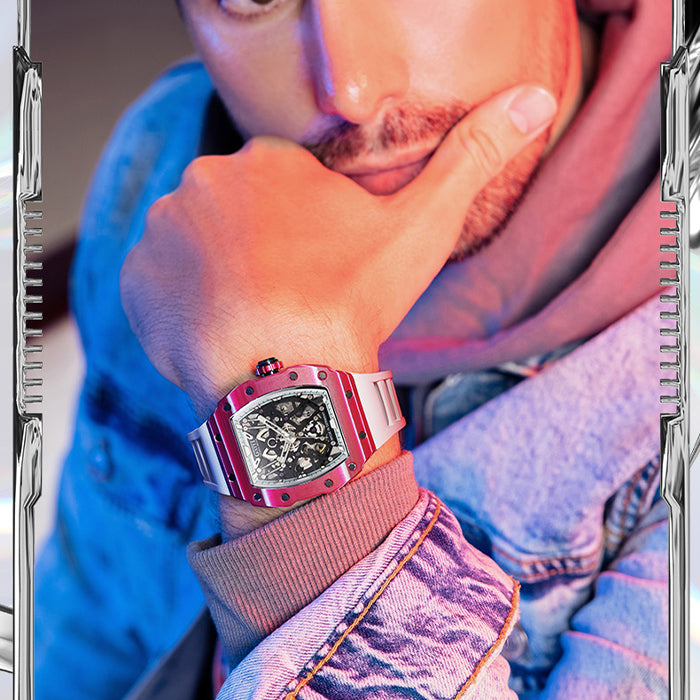 Bonest Gatti BG9906-A1 Red Carbon Fiber Series Automatic Watch