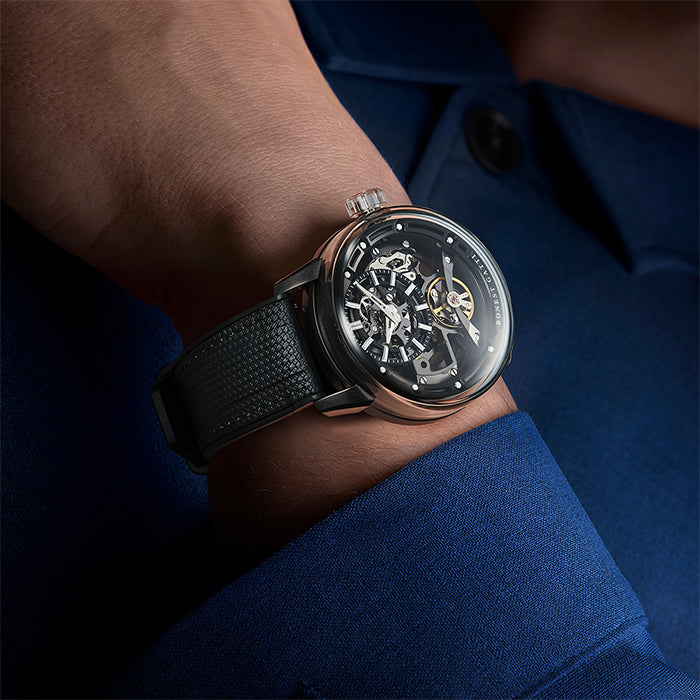 Bonest Gatti BG4003-R1 Black Exoskeleton Series Automatic Watch