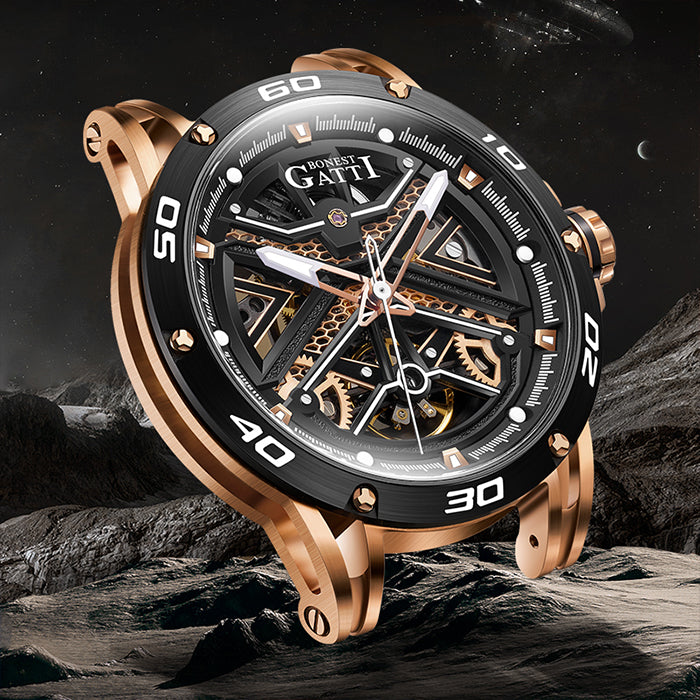 Bonest Gatti BG4601-B2 Rose Gold Cosmos Series Automatic Watch
