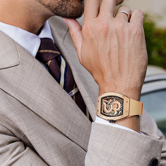 Bonest Gatti BG5003-R2 Rose Gold Dragon Series Automatic Watch