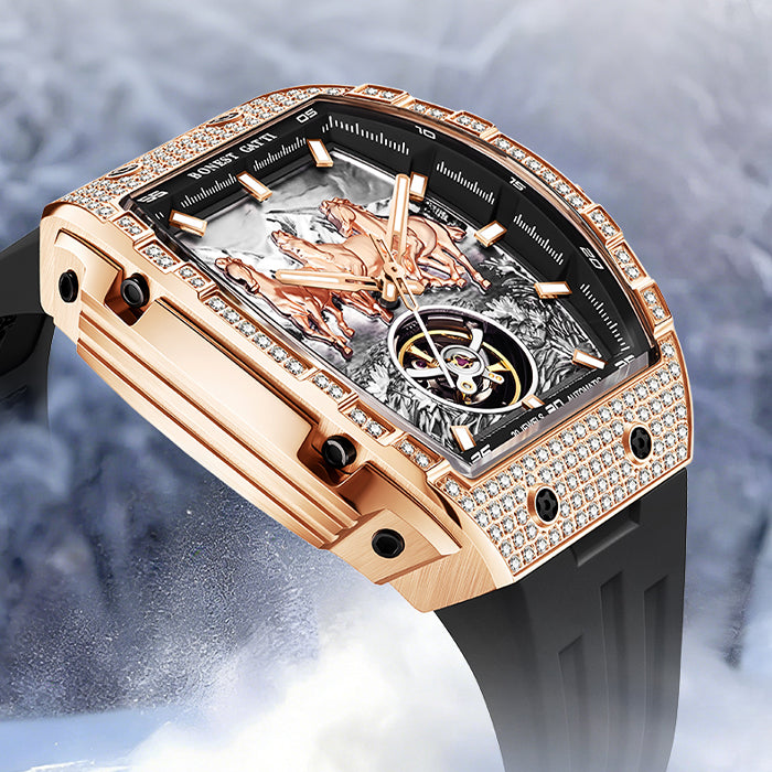 Bonest Gatti BG5006-R1 Rose Gold Horse Series Automatic Watch