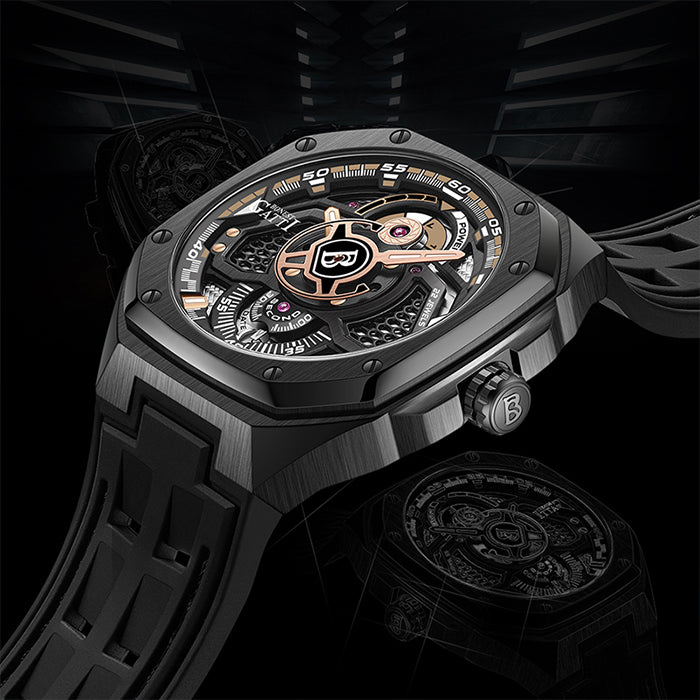 Bonest Gatti BG5801-A2 Black Cosmos Series Automatic Watch