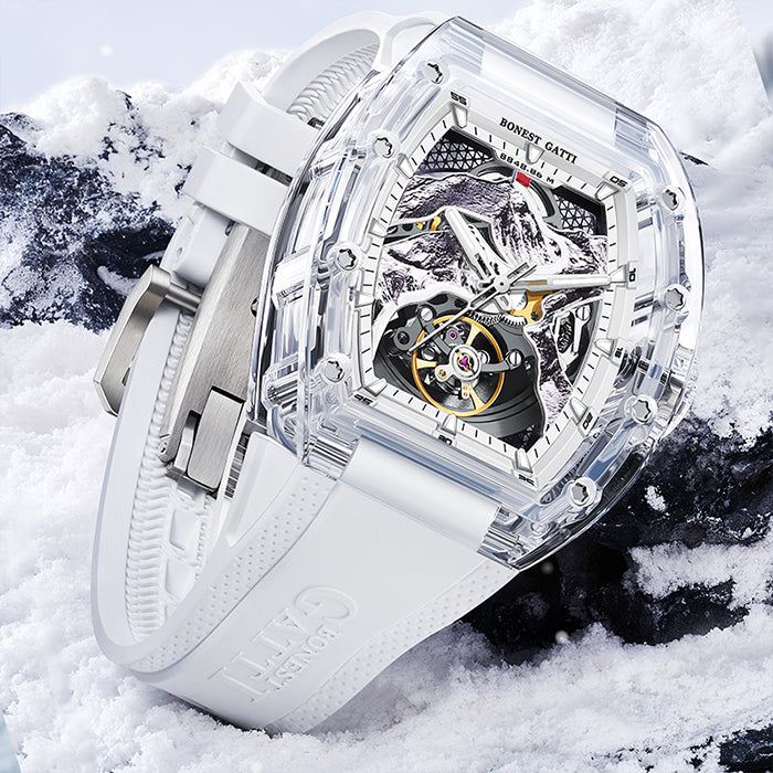 Bonest Gatti BG6001-R1 White Crystal Series Automatic Watch