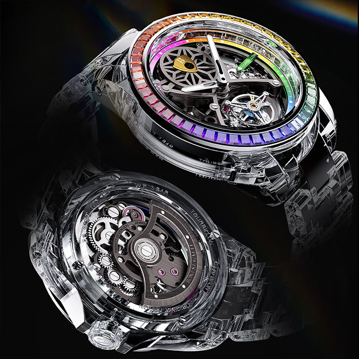 Bonest Gatti BG7002-G1 K9 Crystal Tourbillon Series Automatic Watch
