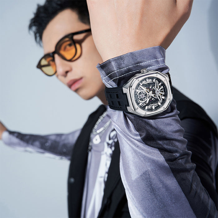 Bonest Gatti BG5802-A1 Silver Cosmos Series Automatic Watch