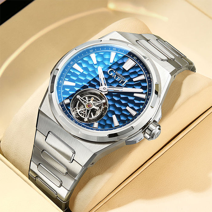 Bonest Gatti BG7005-S2 Blue Tourbillon Series Automatic Watch