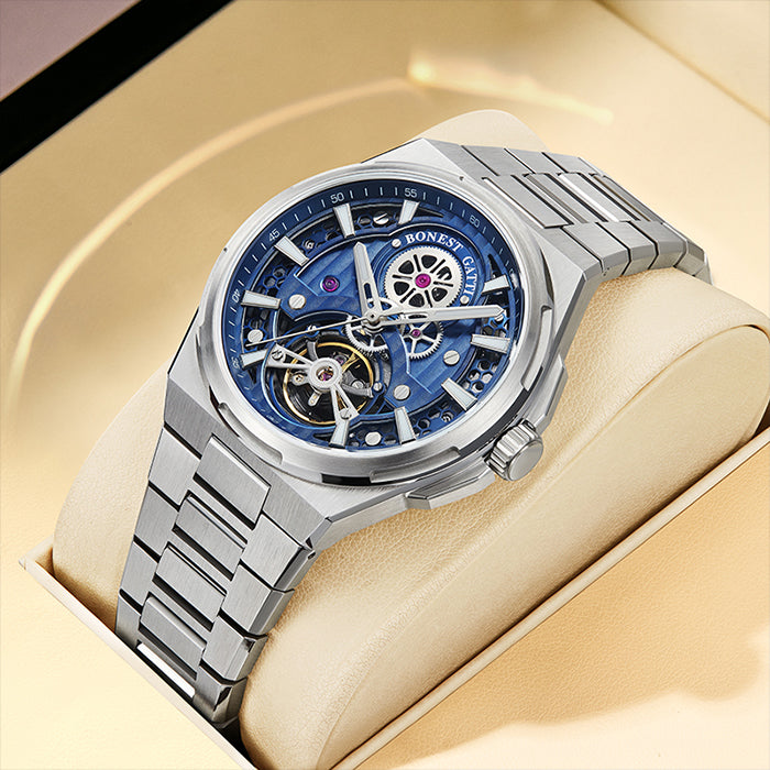 Bonest Gatti BG8007-S2 Blue Exoskeleton Series Automatic Watch