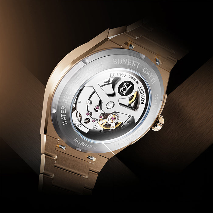Bonest Gatti BG8012-S3 Rose Gold Classic Series Automatic Watch