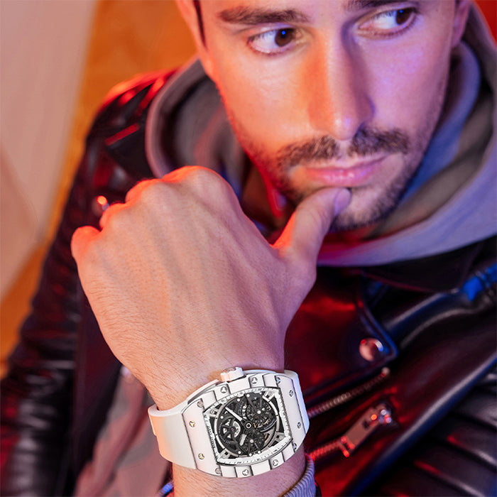 Bonest Gatti BG9004-R1 White Carbon Fiber Series Automatic Watch