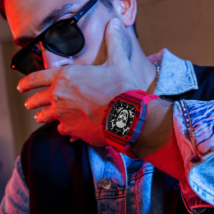 Bonest Gatti BG9908-A3 Red Carbon Fiber Series Automatic Watch