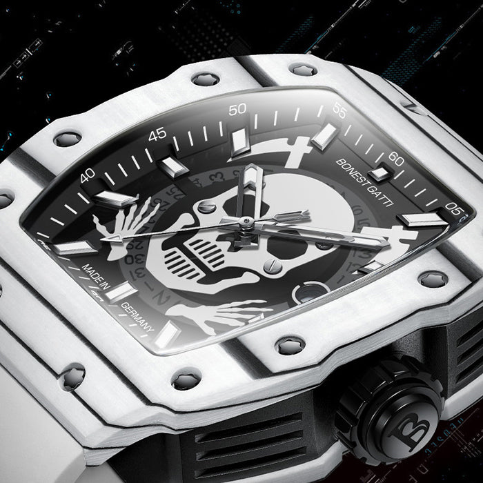 Bonest Gatti BG9909-A1 White Carbon Fiber Series Automatic Watch