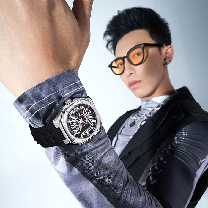 Bonest Gatti BG5802-A1 Silver Cosmos Series Automatic Watch
