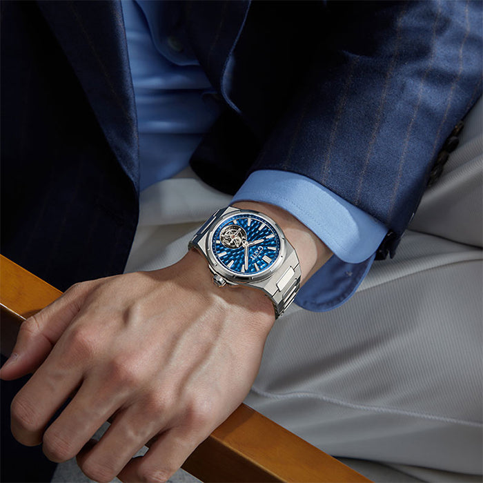 Bonest Gatti BG7005-S2 Blue Tourbillon Series Automatic Watch