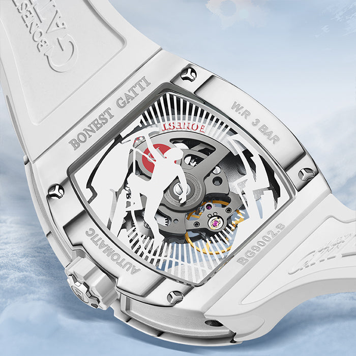 Bonest Gatti BG9002-R1 White Carbon Fiber Series Automatic Watch