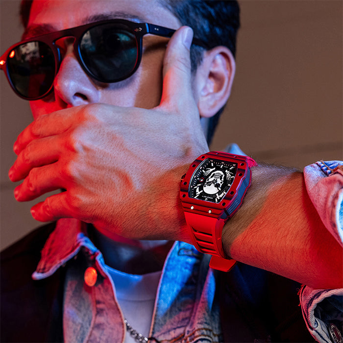 Bonest Gatti BG9908-A3 Red Carbon Fiber Series Automatic Watch