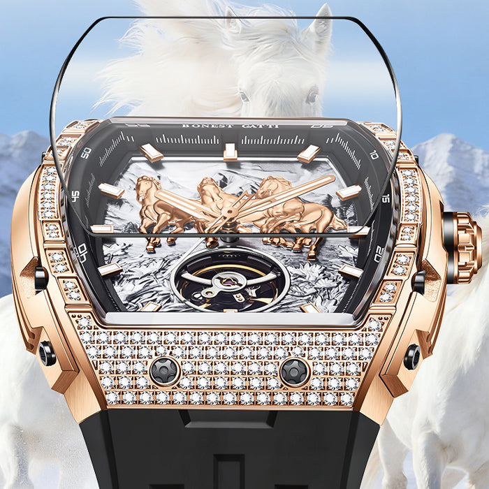 Bonest Gatti BG5006-R1 Rose Gold Horse Series Automatic Watch